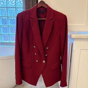 WHBM Blazer. Burgundy, double breasted. Classic styling.